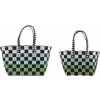 Nákupní taška a košík TOPMOVE Sada nákupních tašek 2dílná černá/bílá/zelená
