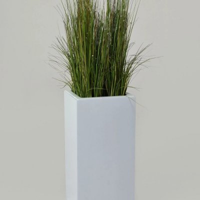 Vivanno samozavlažovací květináč BLOCK 60 sklolaminát výška 60 cm bílý mat