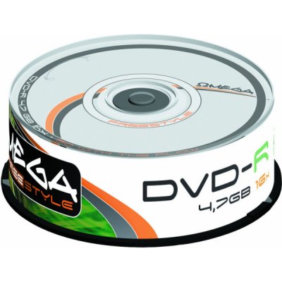 Omega DVD-R 4,7GB 16x, cakebox, 25ks (OMD1625-) – Zboží Živě