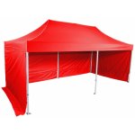 Expodum Nůžkový stan 3x6m Profi hliníkový hexagon Červená – Hledejceny.cz