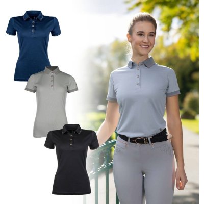 HKM Tričko Polo Rosegold Glamour dámské šedá – Zboží Dáma