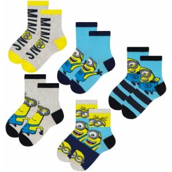 Licensed Dětské ponožky černá šedá světle modrá žlutá