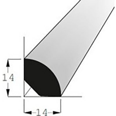 Lišta rohová vnitřní borovice 14x14mm, délka 200cm – Zboží Mobilmania