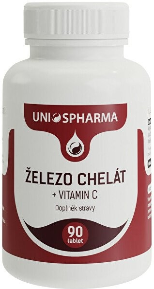 Unios Pharma Železo chelát + vitamín C 90 tablet od 169 Kč - Heureka.cz