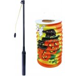 Lampion dýně Halloween 15 cm se svítící hůlkou 39 cm – Zboží Mobilmania