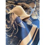 hedvábný šátek černo-zlatý s květy v dárkovém balení – Zbozi.Blesk.cz