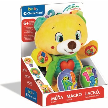 CLEMENTONI BABY Interaktivní medvídek Knoflík CZ,SK,HU