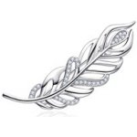 Silvero stříbrná brož peříčko NB-8502 – Zboží Dáma