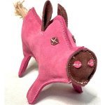 Paf Dog Prasátko Pinky z kůže a juty 28 cm – Zboží Dáma