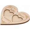Svatební dekorace ČistéDřevo Dřevěný tácek na snubní prstýnky s vlastním motivem Zvolte variantu:: Srdce