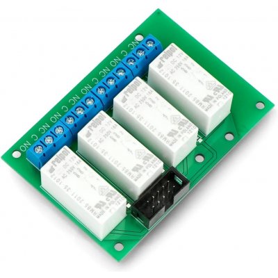 Tinycontrol rozšiřující deska 4x relé 250VAC/16A pro LK3 a LK4 – Sleviste.cz