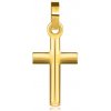 Přívěsky Šperky Eshop přívěsek ze žlutého zlata náboženský motiv, lesklý latinský kříž S5GG256.22