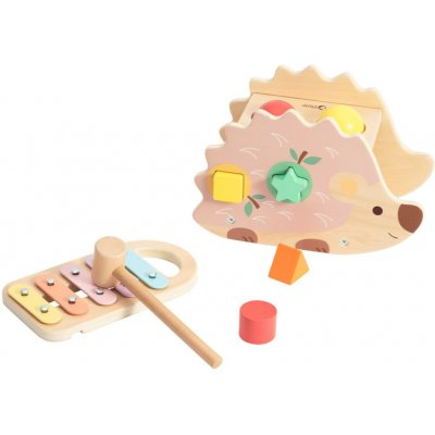 Teddies zatloukačka/xylofon 2v1s kladívkem v krabici 24x16x13cm – Zboží Dáma