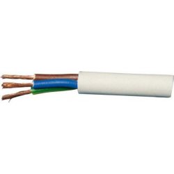 NKT - kabel H03VV-F 3x0,5 B bílý