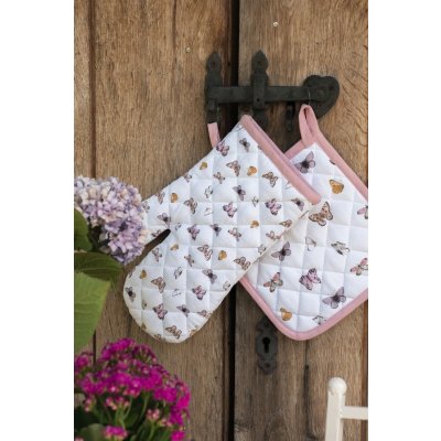 Bavlněná chňapka podložka s motýlky Butterfly Paradise - 20*20 cm – Zboží Dáma