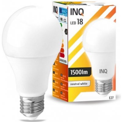 INQ LED žárovka E27 18W A70 neutrální bílá