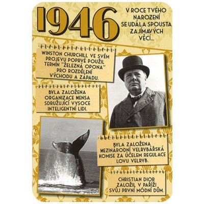 Blahopřaní 1946 - česky – Zboží Mobilmania