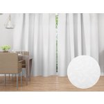 Biante Dekorační závěs Sofia SF-001 Bílé vyrážené větvičky s lístky - š. 150 cm 150x150 cm – Hledejceny.cz