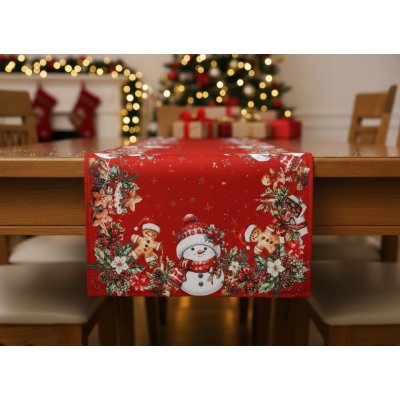 Mybesthome Vánoční ubrus běhoun XMAS PARTY červená 60x120 cm – Zboží Dáma Mybesthome Vánoční ubrus běhoun XMAS PARTY červená 60x120 cm – Zboží Dáma