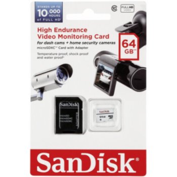 SanDisk High Endurance microSDXC 64GB SDSDQQ-064G-G46A od 496 Kč -  Heureka.cz