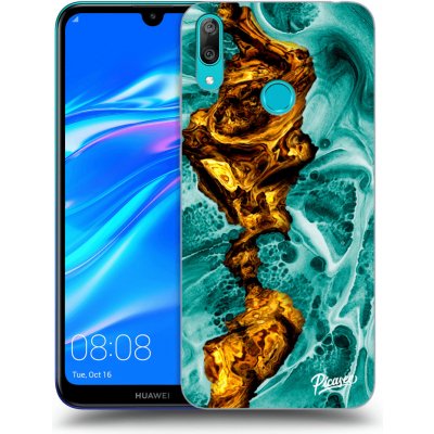Pouzdro Picasee silikonové Huawei Y7 2019 - Goldsky černé – Zboží Mobilmania