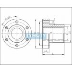 Matice trapézová kruhová přírubová DIN 103 Tr60x9 bronz – Hledejceny.cz