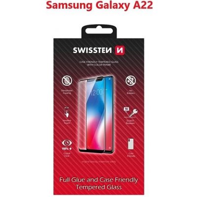 SWISSTEN 3D Full Glue pro Samsung A225 Galaxy A22 černé 54501796 – Zboží Živě