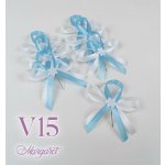 Saténové svatební vývazky V15 (Sky-blue) – Zboží Dáma