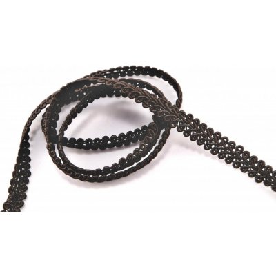 Galonový prýmek - tmavě hnědá - šíře 1 cm – Zboží Dáma