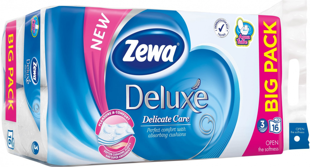 Zewa Deluxe bílý 3-vrstvý 16 ks od 179 Kč 