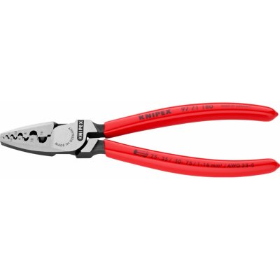 Knipex Lisovací kleště na koncové dutinky, potažené plastem, 180 mm – Sleviste.cz