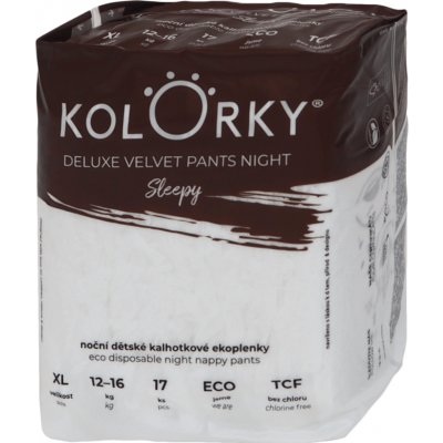 Kolorky Deluxe Velvet Eko sleepy XL 12-16 kg 17 ks – Zboží Dáma