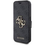 Pouzdro Guess PU 4G Metal Logo Book iPhone 15 Pro Max šedé – Zbozi.Blesk.cz