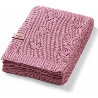BABYONO Bambusová pletená deka Růžová – Zboží Dáma