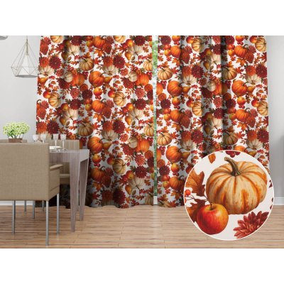 Biante Dekorační závěs Leona LN-178 Podzimní zátiší s dýněmi 130x200 cm – Hledejceny.cz