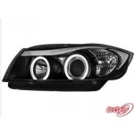 BMW E90 - Přední světla Angel Eyes - Černé II. – Zboží Mobilmania