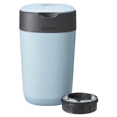 Tommee Tippee Twist & Click Advanced kbelík na pleny včetně kazety s antibakteriální fólií z udržitelných zdrojů Green v modré barvě. – Zboží Mobilmania