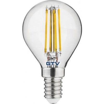 GTV Světelný zdroj LED vlákno G45 teplá bílá E14 4W ceni