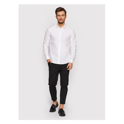 Calvin Klein Jeans košile slim fit J30J319065 bílá – Zboží Mobilmania