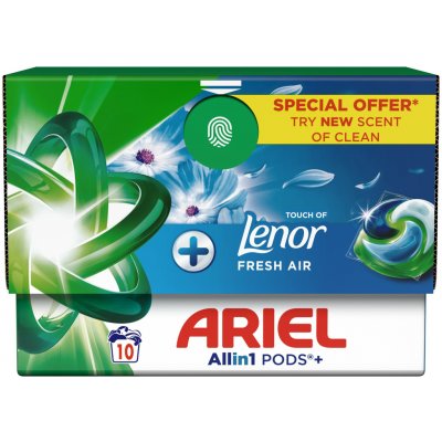 Ariel All in1 Pods Touch of Lenor Fresh Air gelové prací kapsle 10 PD – Zboží Mobilmania