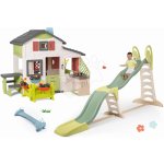 Smoby Set domeček Přátel a skluzavka s trojitou vlnou Friends House Life rozšiřitelný s kuchyňkou a elektronickým zvonkem – Zboží Mobilmania