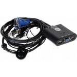Aten CS-22U Datový přepínač 2-port KVM USB mini, 1m kabely, DO – Zboží Živě