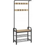 Textilomanie Kovová předsíňová stěn pure černá dub sonoma – Zboží Dáma