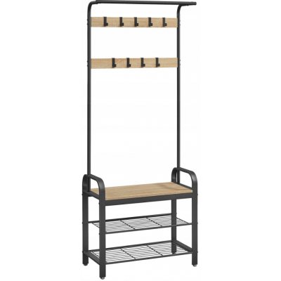 Textilomanie Kovová předsíňová stěn pure černá dub sonoma – Zboží Dáma