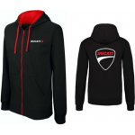 MOTO TRIKA Na zip s kapucí a motivem Ducati černá – Zboží Mobilmania