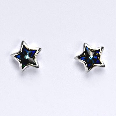 Čištín 220905771 zlaté náušnice se Swarovski krystalem bermuda blue hvězda  NŠ 1326 od 2 032 Kč - Heureka.cz