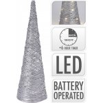 Harasim Dekorativní LED kužel Rafia metalický stříbrný 55,5 cm – Hledejceny.cz