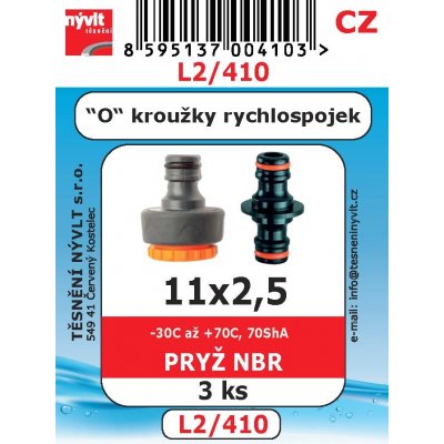 těsnění O kr.11x2,5 rychlosp.zahradní L2/410 (3ks) – Zboží Dáma