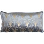 Light & Living Modrý sametový polštář se zlatými ornamenty Janise 60x30 – Hledejceny.cz
