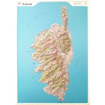 IGN Korsika - plastická mapa 113 x 80 cm